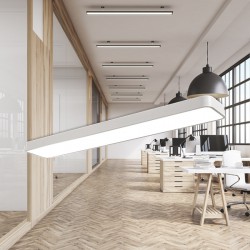 Πλαφονιέρα Blade 45W, CCT, 4650 lm, 120x20x6cm Λευκή - Braytron