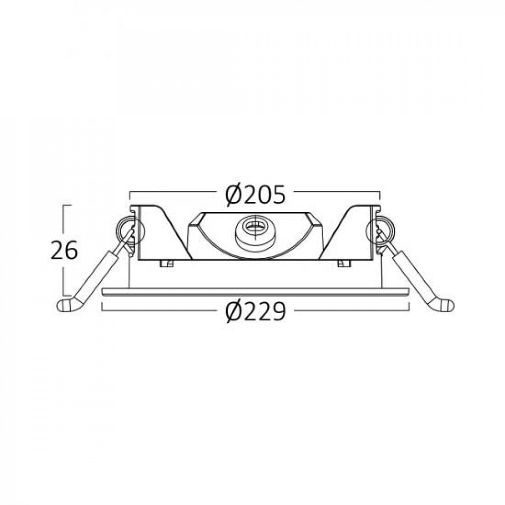 Χωνευτό Πάνελ 18w 3000k Dimmable Μαύρο - Braytron