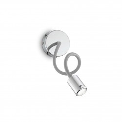 LED Μεταλλικό Φωτιστικό 3W Με Ρυθμιζόμενο Βραχίωνα Σε Γκρι Χρώμα FOCUS IDEAL LUX 