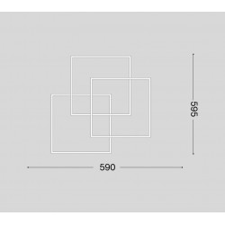LED Φωτιστικό Οροφής - Τοίχου Τετράγωνα Σε Λευκό Χρώμα 35W Frame pl quadrato - IDEAL LUX