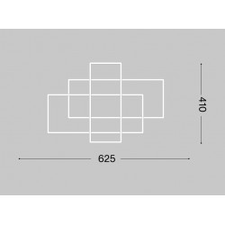 LED Φωτιστικό Οροφής - Τοίχου Ορθογώνια Σε Μαύρο Χρώμα 31W Frame pl rettangolo - IDEAL LUX