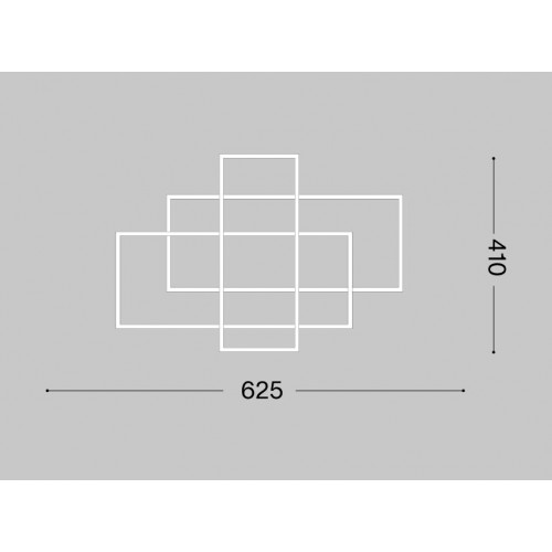 LED Φωτιστικό Οροφής - Τοίχου Ορθογώνια Σε Μαύρο Χρώμα 31W Frame pl rettangolo - IDEAL LUX