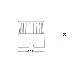 Χωνευτό Φωτιστικό Εδάφους LED 3W IP67 Floor pt d09 -  IDEAL LUX