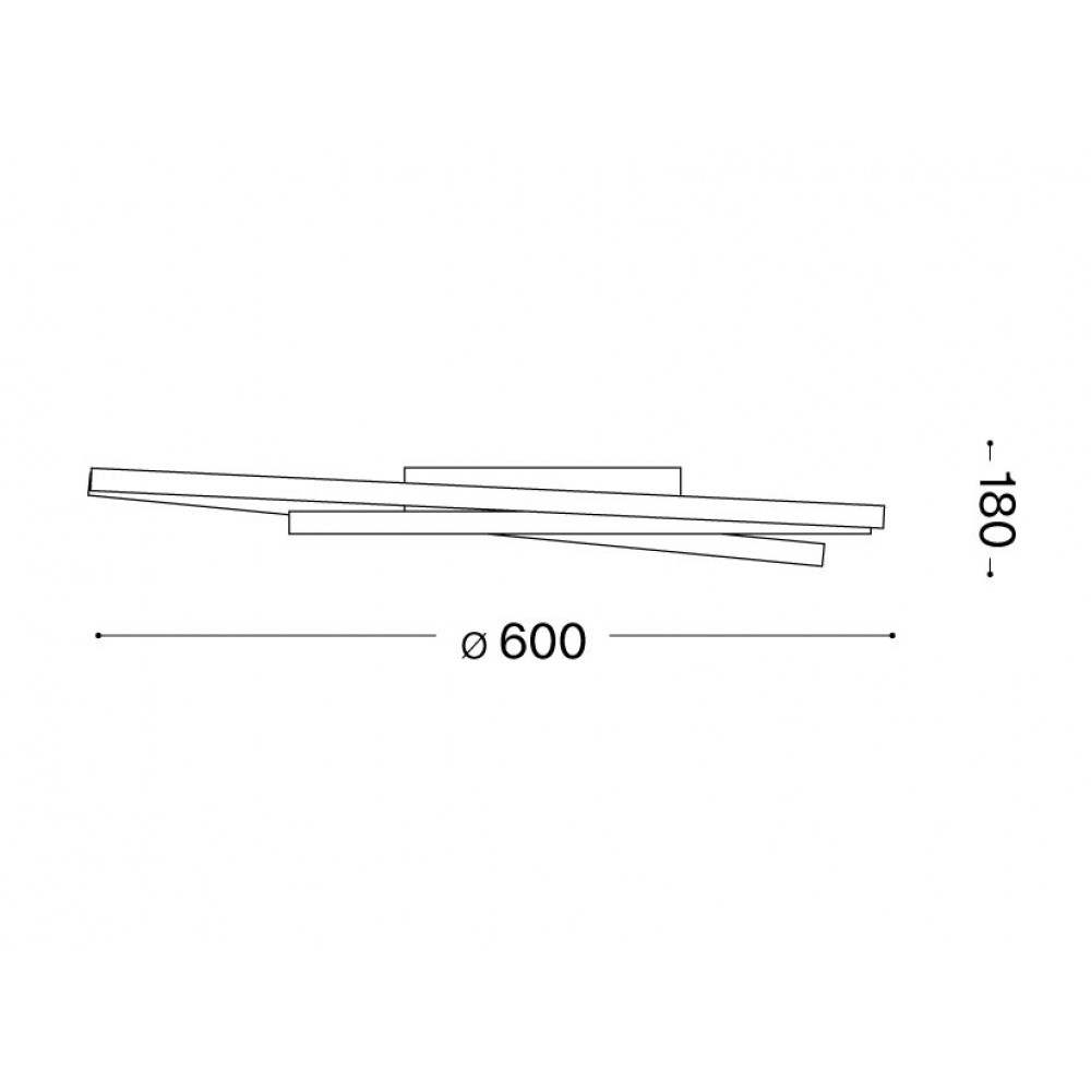 LED Πλαφονιέρα Μεταλλική σε Λευκό Χρώμα Ø 600 49W Oz pl - IDEAL LUX