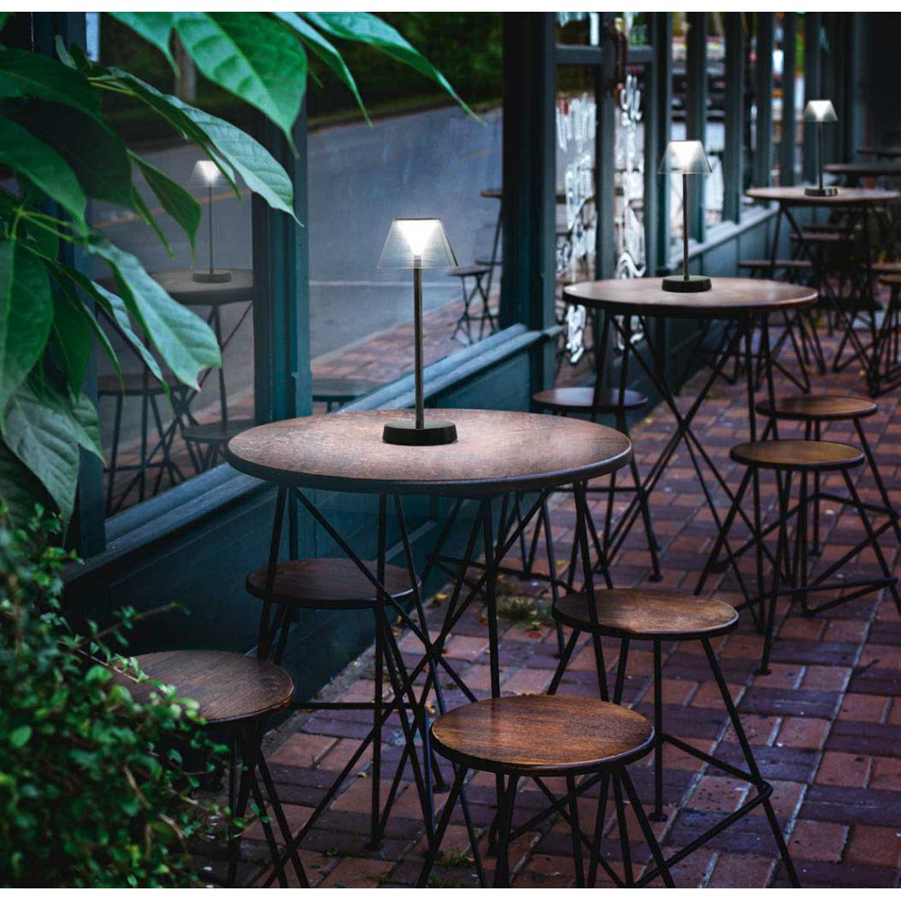 LED Επιτραπέζιο Επαναφορτιζόμενο Φωτιστικό Γκρι 7W IP44 LOLITA - Ideal Lux