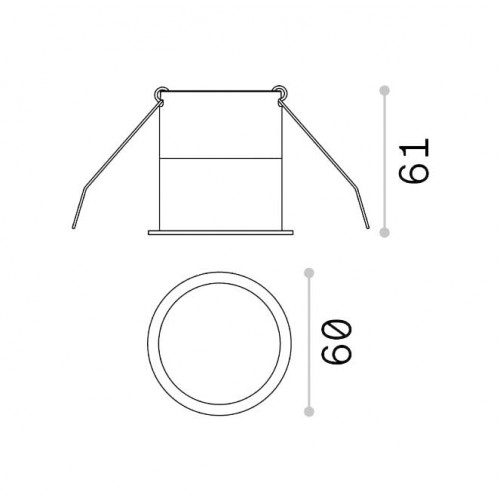 Χωνευτό Φωτιστικό Οροφής Στρογγυλό LED 8W Quark -  IDEAL LUX