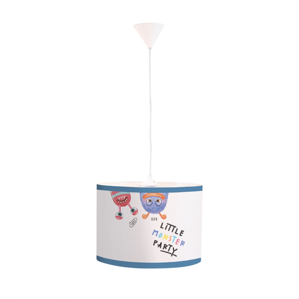 Κρεμαστό φωτιστικό από καπέλο και λευκή ανάρτηση D:35cm - InLight