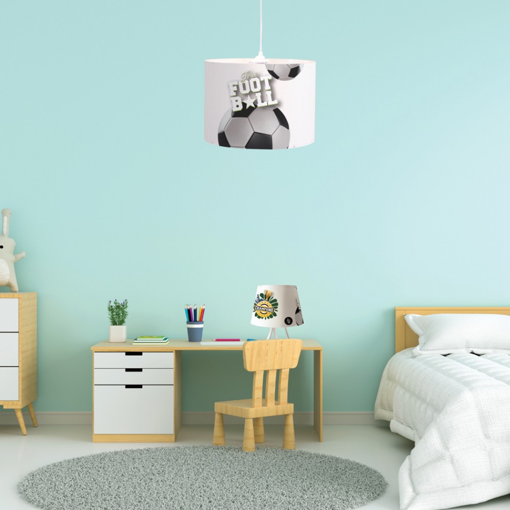 Επιτραπέζιο φωτιστικό από λευκό μέταλλο και καπέλο D:30cm - InLight