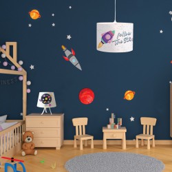 Κρεμαστό φωτιστικό από καπέλο και λευκή ανάρτηση D:35cm - InLight