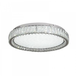 LED Πλαφονιέρα Οροφής Από Χρώμιο Μέταλλο Και Κρύσταλλα 48W 4000K - InLight