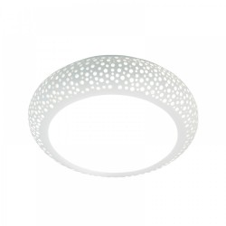 Πλαφονιέρα Οροφής Λευκή Από Γύψο 40CM 3xE27 - InLight