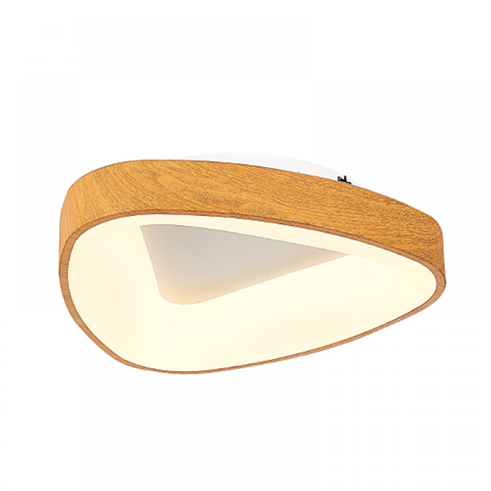 LED Πλαφονιέρα Οροφής Από Καφέ Μέταλλο και Ακρυλικό Τριγωνική 58W - InLight