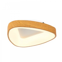 LED Πλαφονιέρα Οροφής Από Καφέ Μέταλλο και Ακρυλικό Τριγωνική 58W - InLight