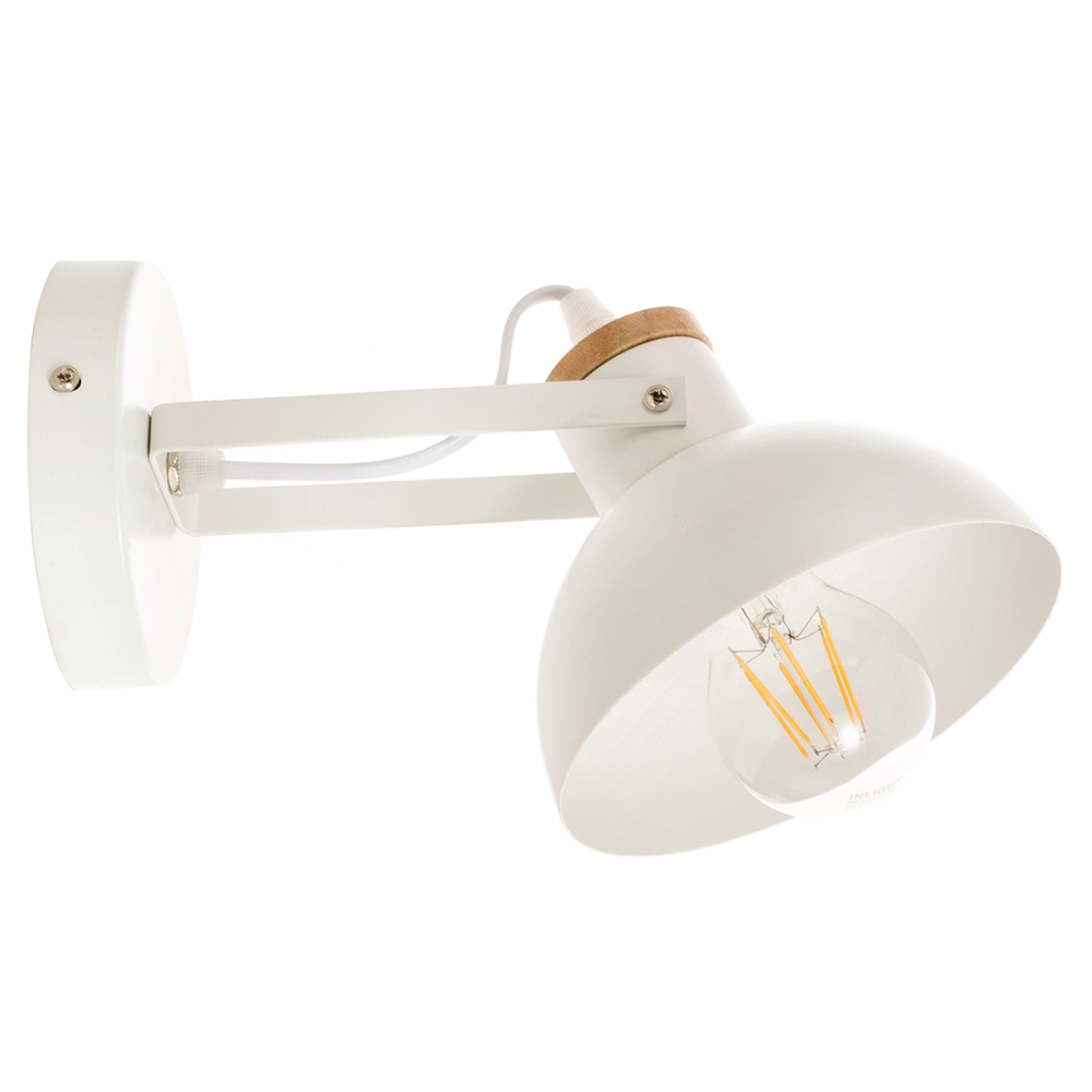 Επιτοίχιο Φωτιστικό Από Λευκό Μέταλλο 1xE27 - InLight