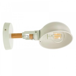 Επιτοίχιο Φωτιστικό Από Λευκό Μέταλλο Και Ξύλο 1xE27 - InLight