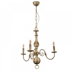 Κρεμαστό Φωτιστικό Από Μέταλλο σε Λευκή Πατίνα 3X E14 - InLight