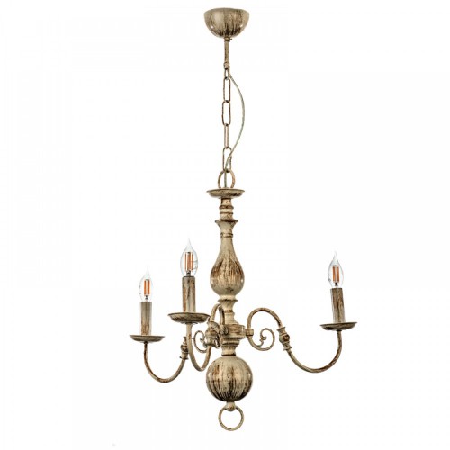 Κρεμαστό Φωτιστικό Από Μέταλλο σε Λευκή Πατίνα 3X E14 - InLight