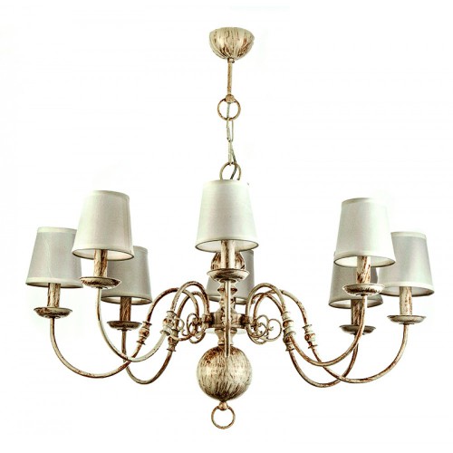 Κρεμαστό Φωτιστικό Από Μέταλλο σε Λευκή Πατίνα 8X E14 - InLight