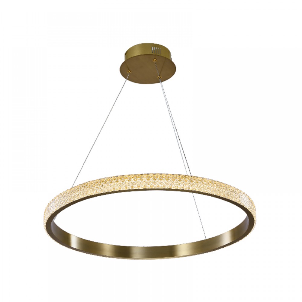 LED Κρεμαστό φωτιστικό από χρώμιο Ή χρυσαφί αλουμίνιο και ακρυλικό 56W - InLight