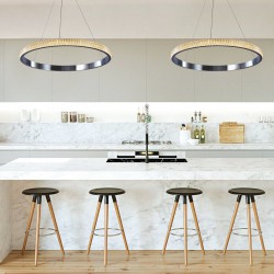 LED Κρεμαστό φωτιστικό από χρώμιο Ή χρυσαφί αλουμίνιο και ακρυλικό 56W - InLight