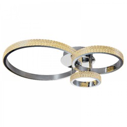 LED Πλαφονιέρα Οροφής Από Χρώμιο Αλουμίνιο και Ακρυλικό 96W 3000K - InLight