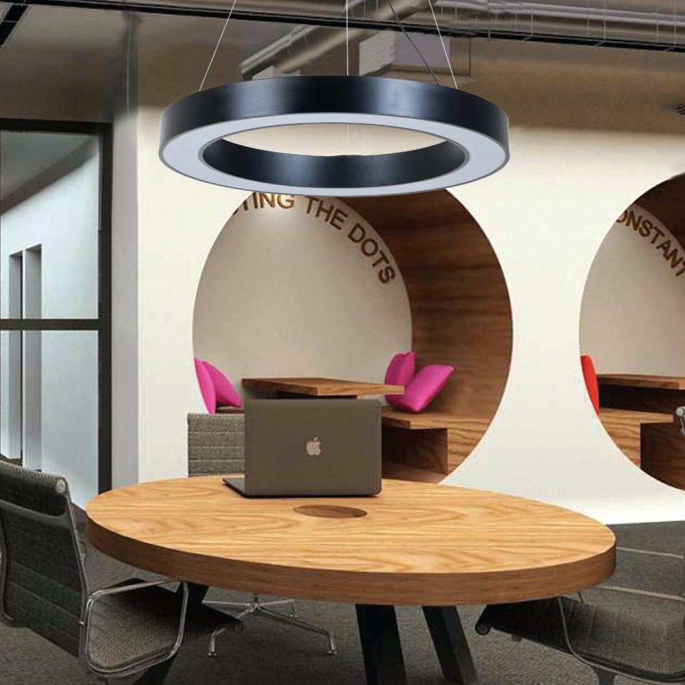 LED Κρεμαστό Φωτιστικό Από Αλουμίνιο Σε Μαύρη Απόχρωση 75W - InLight