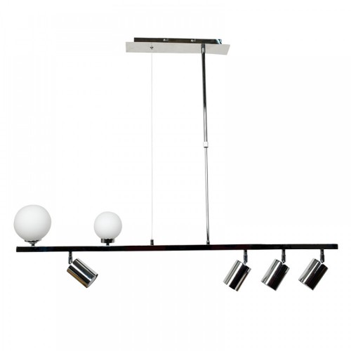 Κρεμαστό Φωτιστικό Από Χρυσαφί ή Χρώμιο Μέταλλο και Λευκή Οπαλίνα 4xGU10 - 2xG9 InLight