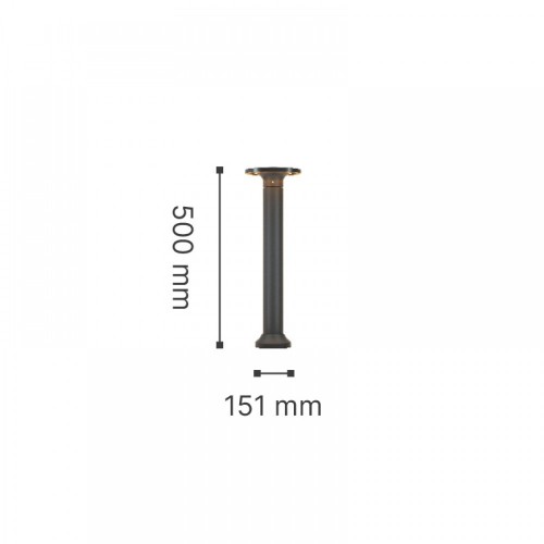 Geneva LED 8W 3000K Κολωνάκι Μαύρο IP65 D:50cm x 15.1cm - it-Lighting - ΧαρακτηριστικάColor Temperature	3000KDimensions	50x15.