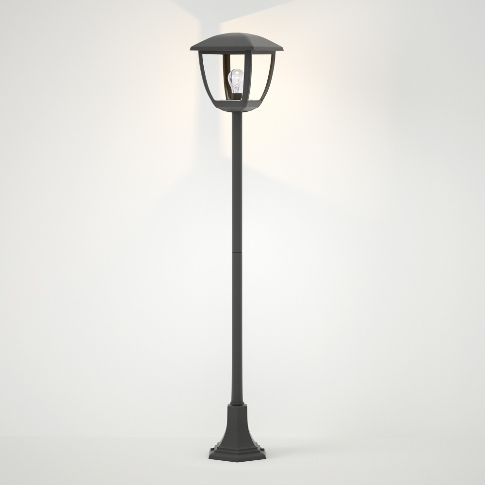 Avalanche Κολώνα Εξωτερικού Χώρου Μαύρη 1xE27 IP44 D:120cmx18.5cm - it-Lighting