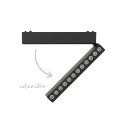 Φωτιστικό LED 12W 3CCT για Ultra-Thin μαγνητική ράγα σε μαύρη απόχρωση (by tuya and zigbee) D:23cmX8cm - InLight