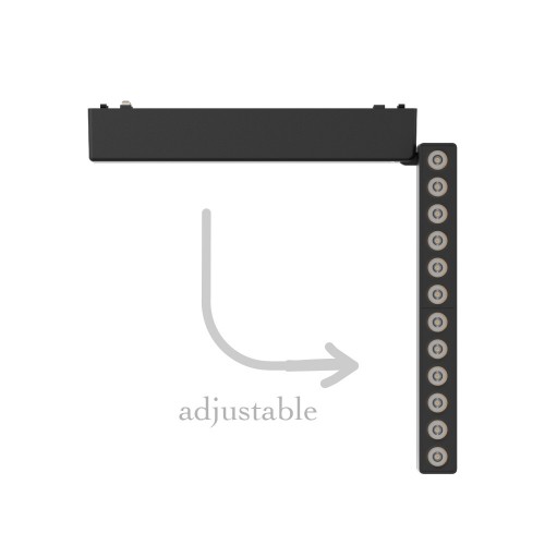 Φωτιστικό LED 12W 3CCT για Ultra-Thin μαγνητική ράγα σε μαύρη απόχρωση (by tuya and zigbee) D:23cmX8cm - InLight