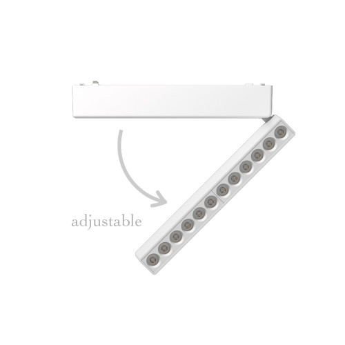 Φωτιστικό LED 12W 3CCT για Ultra-Thin μαγνητική ράγα σε Λευκή απόχρωση (by tuya and zigbee) D:23cmX8cm - InLight