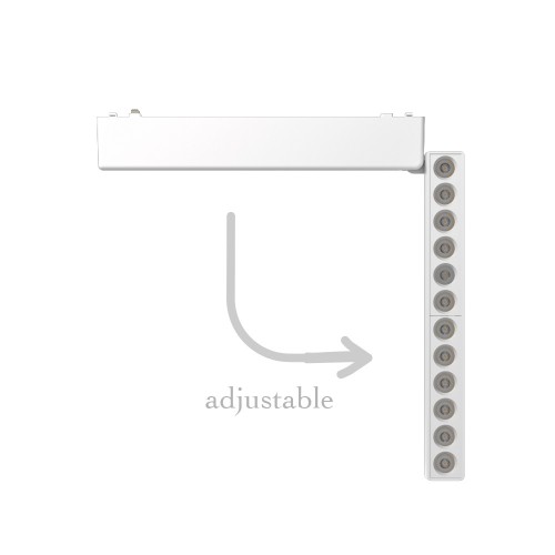 Φωτιστικό LED 12W 3CCT για Ultra-Thin μαγνητική ράγα σε Λευκή απόχρωση (by tuya and zigbee) D:23cmX8cm - InLight