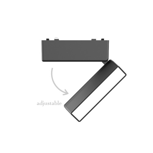 Φωτιστικό LED 5W 3CCT για Ultra-Thin μαγνητική ράγα σε μαύρη απόχρωση (by tuya and zigbee) D:12,8cmX8cm- InLight