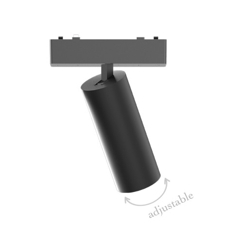 Φωτιστικό LED 9W 3CCT για Ultra-Thin μαγνητική ράγα σε μαύρη απόχρωση (by tuya and zigbee) D:16cmX4,5cm - InLight