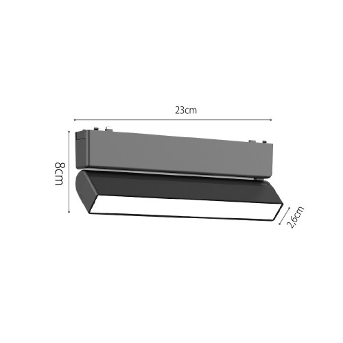 InLight Φωτιστικό LED 10W 3000K για Ultra-Thin μαγνητική ράγα σε Λευκή απόχρωση D:23cmX8cm