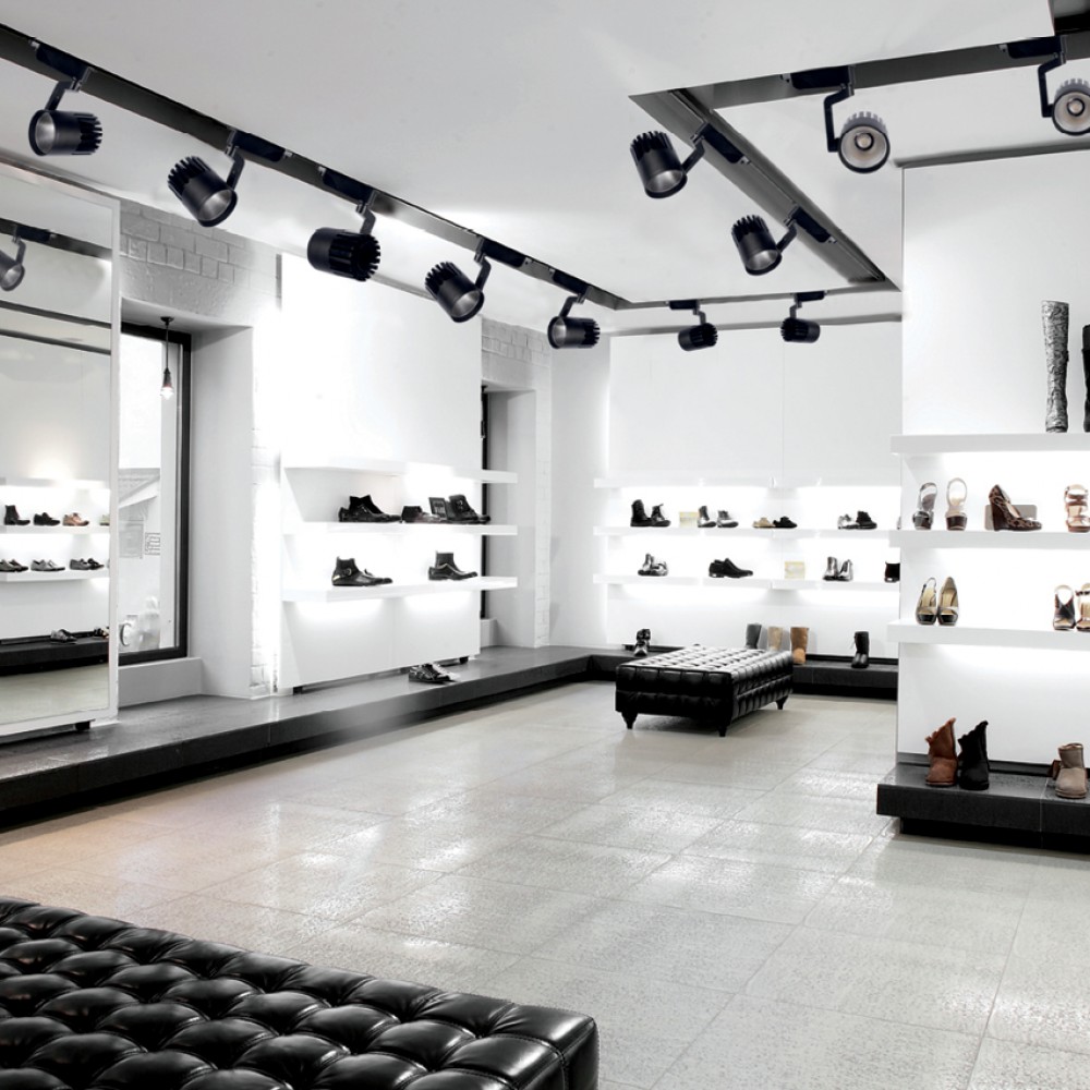 Σποτ Ράγας Μαύρο LED 30W Θερμό Λευκό - InLight