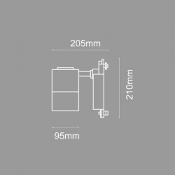 Σποτ Ράγας Μαύρο LED 30W Θερμό Λευκό - InLight