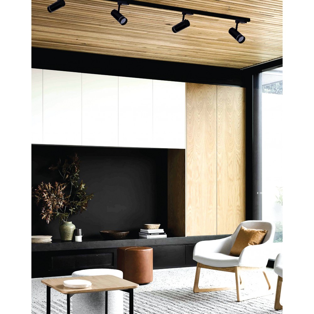 Σποτ Ράγας Μαύρο LED 20W Θερμό Λευκό - InLight