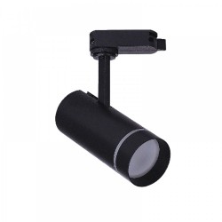 Σποτ Ράγας Μαύρο LED 20W Θερμό Λευκό - InLight