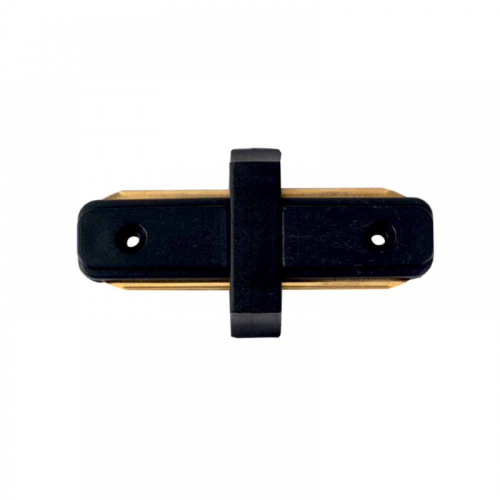 Σύνδεσμος Ευθεία Μονοφασικής Ράγας Μαύρο - InLight