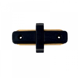 Σύνδεσμος Ευθεία Μονοφασικής Ράγας Μαύρο - InLight