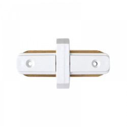 Σύνδεσμος Ευθεία Μονοφασικής Ράγας Λευκό - InLight