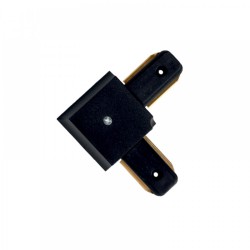 Σύνδεσμος Γωνία Μονοφασικής Ράγας Μαύρο - InLight