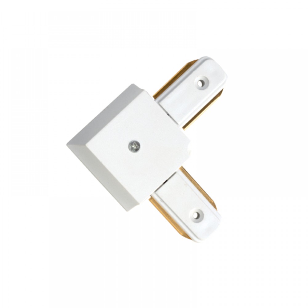 Σύνδεσμος Γωνία Μονοφασικής Ράγας Λευκό - InLight