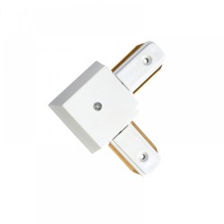 Σύνδεσμος Γωνία Μονοφασικής Ράγας Λευκό - InLight