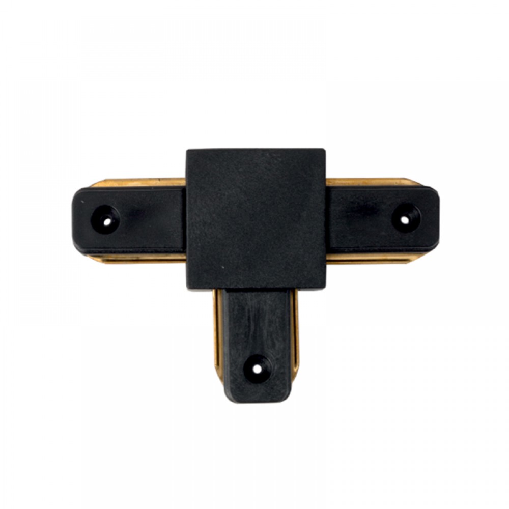 Σύνδεσμος Τ Μονοφασικής Ράγας  Μαύρο - InLight