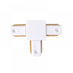 Σύνδεσμος Τ Μονοφασικής Ράγας Λευκό - InLight