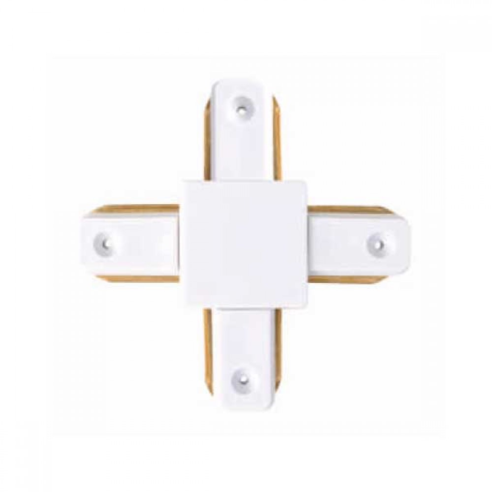 Σύνδεσμος Μαύρος Μονοφασικής Ράγας Λευκό - InLight