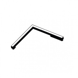 InLight Γραμμικό φωτιστικό γωνία LED 24W 4000K για μαγνητική ράγα σε μαύρη απόχρωση D:30cmX30cm (T05702-BL)